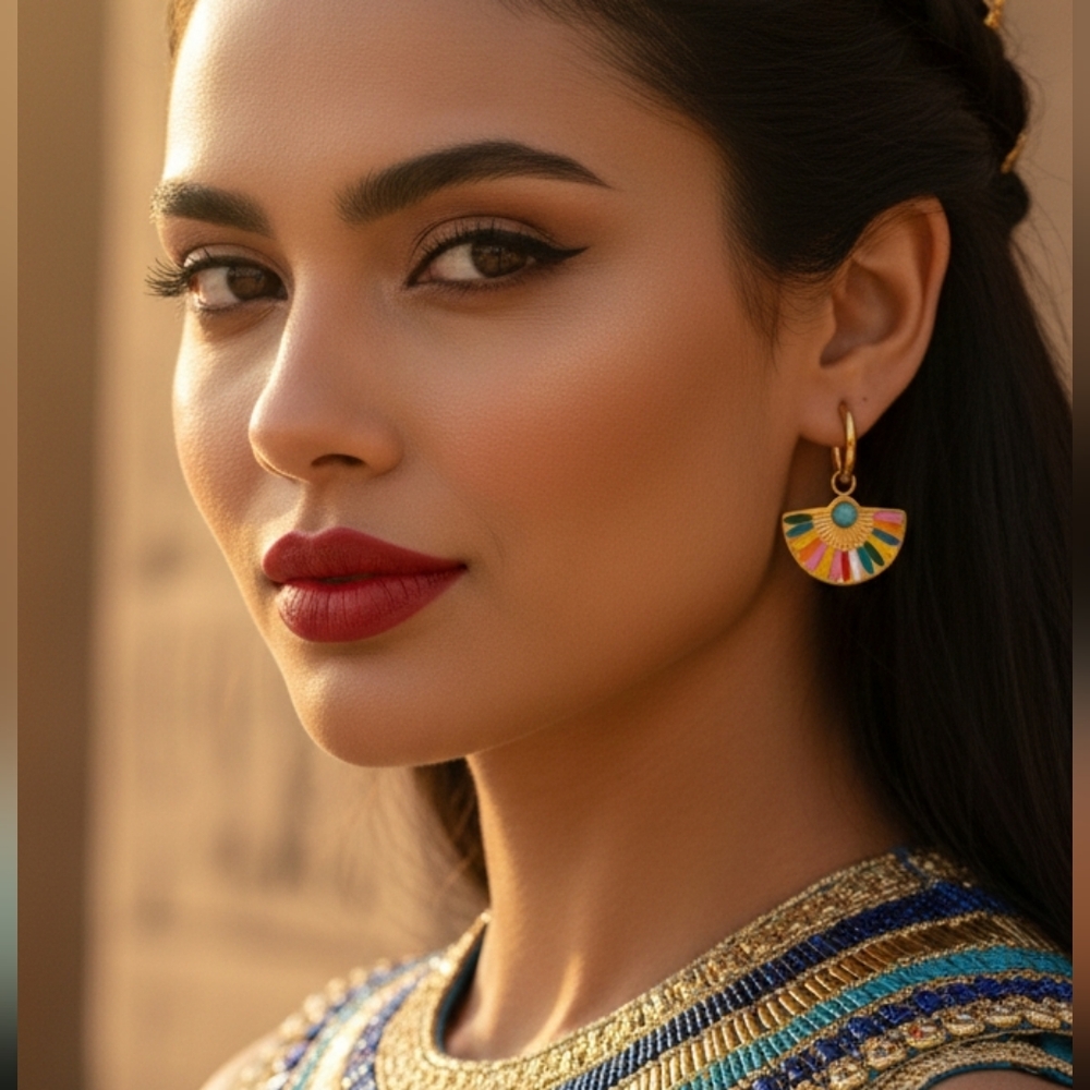 Gold plated Hoop Earrings - Picture 2 of 4